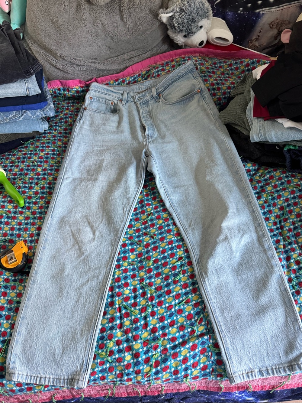 Levi's Premium 501 Light Blue Women's Straight-Leg Jeans size 14 NWOT